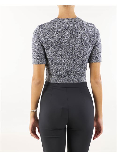 Maglia cropped in lana bouclé con ricamo Elisabetta Franchi ELISABETTA FRANCHI | Maglia | MK18S47E2306